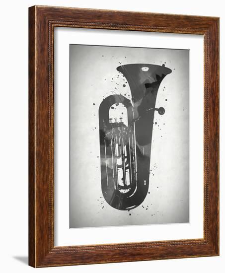 Black and White Tuba-Dan Sproul-Framed Art Print