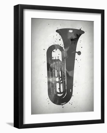 Black and White Tuba-Dan Sproul-Framed Art Print