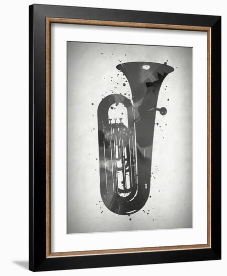 Black and White Tuba-Dan Sproul-Framed Art Print