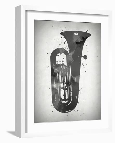 Black and White Tuba-Dan Sproul-Framed Art Print