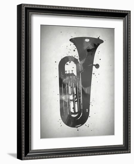 Black and White Tuba-Dan Sproul-Framed Art Print