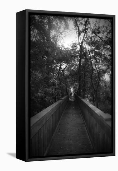 Black And White Walkway-Julie Fain-Framed Stretched Canvas
