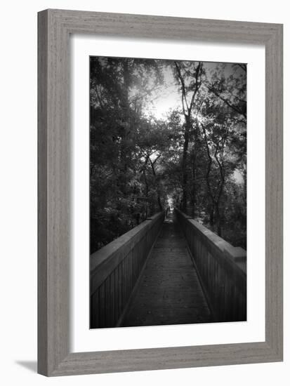 Black And White Walkway-Julie Fain-Framed Art Print