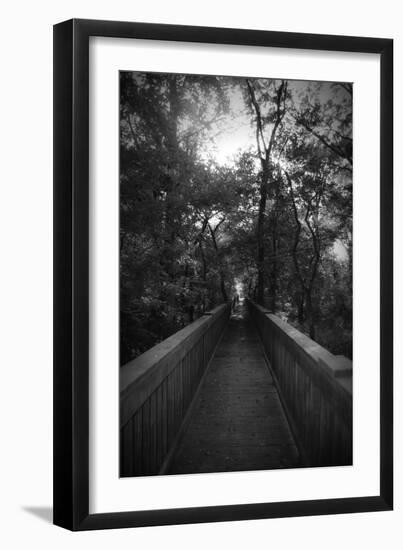 Black And White Walkway-Julie Fain-Framed Art Print