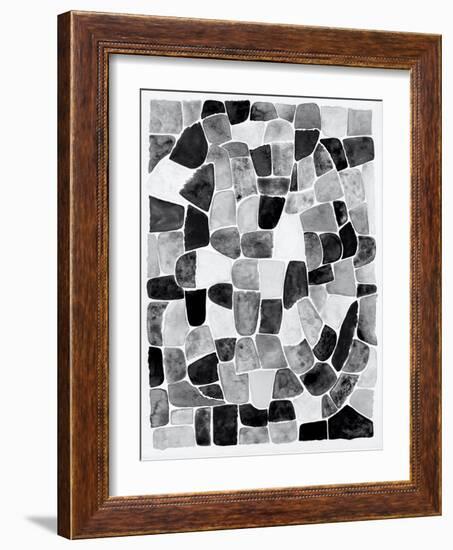 Black and White Walkways II-Nikki Galapon-Framed Art Print