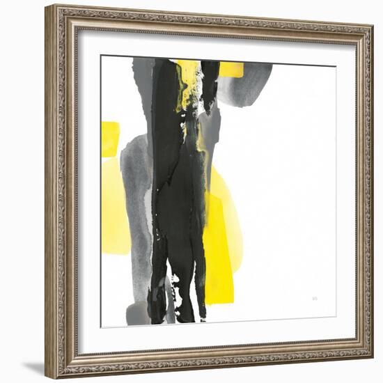 Black and Yellow II v2-Chris Paschke-Framed Art Print