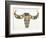 Black and Yellow Water Buffalo Skull-Cat Coquillette-Framed Giclee Print