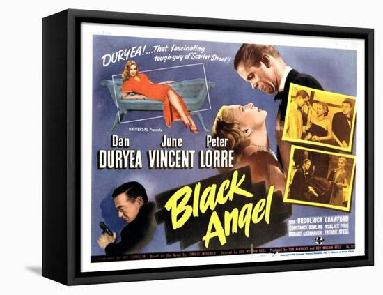 Black Angel, Peter Lorre, June Vincent, Dan Duryea on Poster Art, 1946-null-Framed Stretched Canvas