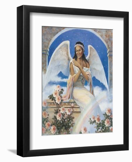 Black Angel with Rainbow-unknown Chiu-Framed Art Print