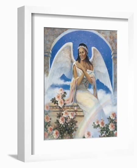 Black Angel with Rainbow-unknown Chiu-Framed Art Print