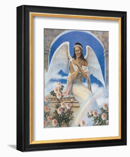 Black Angel with Rainbow-unknown Chiu-Framed Art Print