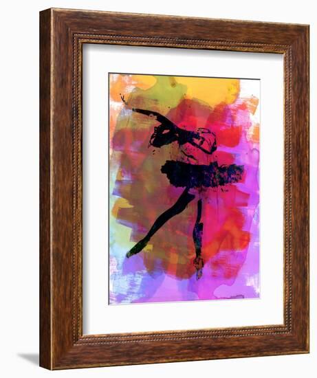 Black Ballerina Watercolor-Irina March-Framed Premium Giclee Print