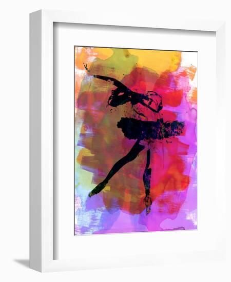 Black Ballerina Watercolor-Irina March-Framed Premium Giclee Print