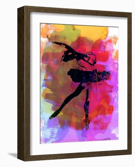 Black Ballerina Watercolor-Irina March-Framed Art Print