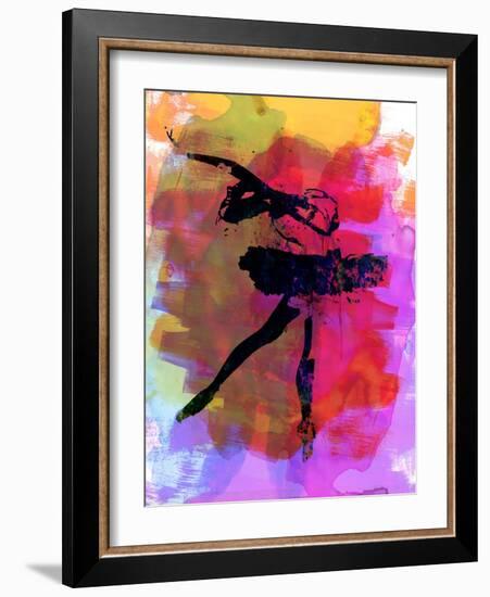 Black Ballerina Watercolor-Irina March-Framed Art Print