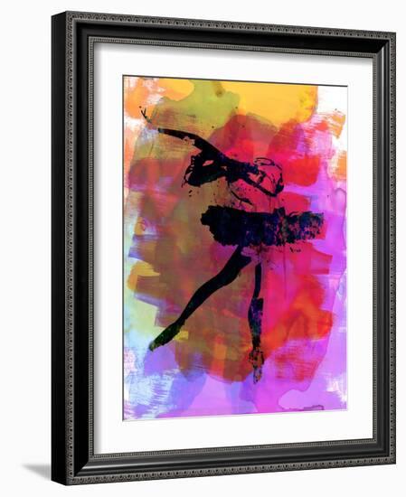 Black Ballerina Watercolor-Irina March-Framed Art Print