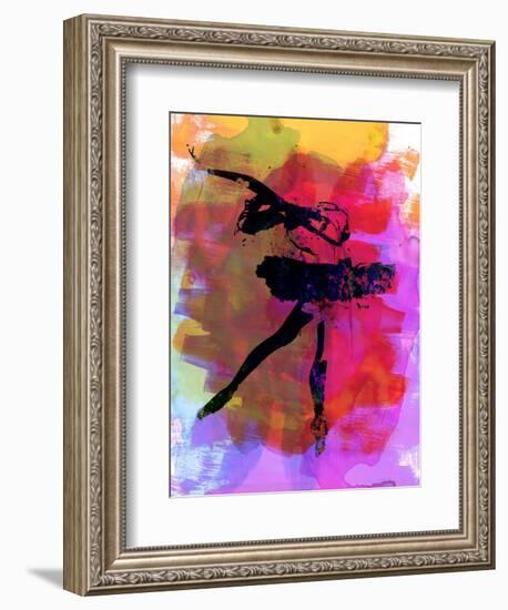 Black Ballerina Watercolor-Irina March-Framed Art Print