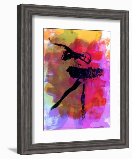 Black Ballerina Watercolor-Irina March-Framed Art Print