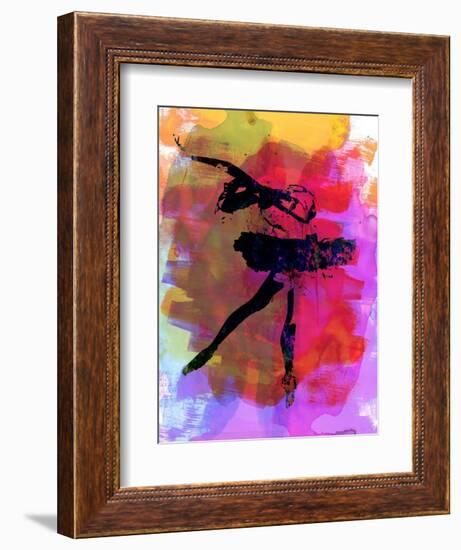 Black Ballerina Watercolor-Irina March-Framed Art Print