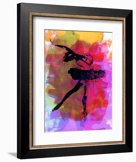 Black Ballerina Watercolor-Irina March-Framed Art Print