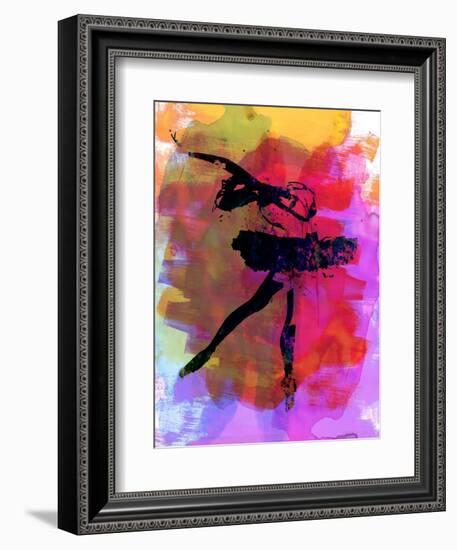 Black Ballerina Watercolor-Irina March-Framed Art Print