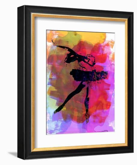 Black Ballerina Watercolor-Irina March-Framed Art Print