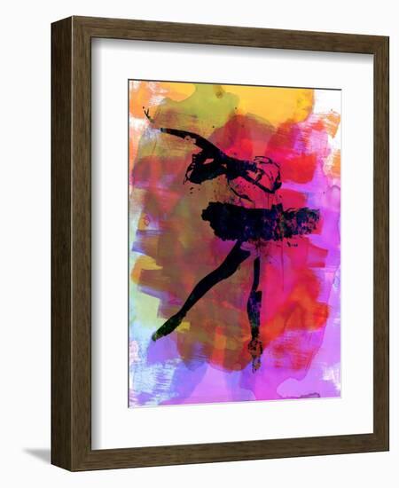 Black Ballerina Watercolor-Irina March-Framed Premium Giclee Print