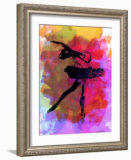 Black Ballerina Watercolor-Irina March-Framed Art Print