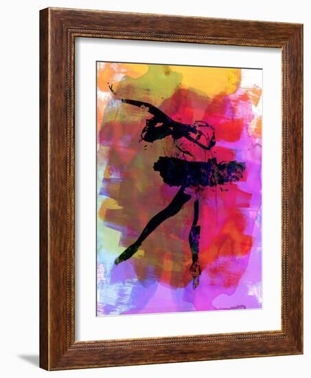 Black Ballerina Watercolor-Irina March-Framed Art Print