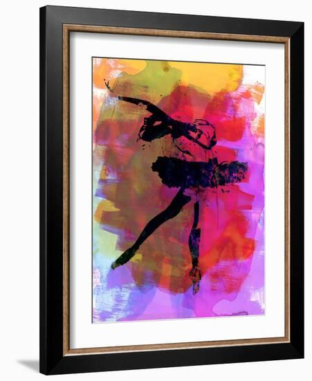 Black Ballerina Watercolor-Irina March-Framed Art Print