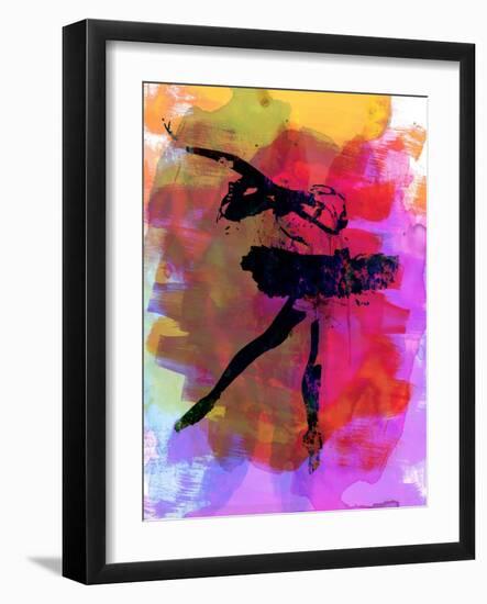 Black Ballerina Watercolor-Irina March-Framed Art Print