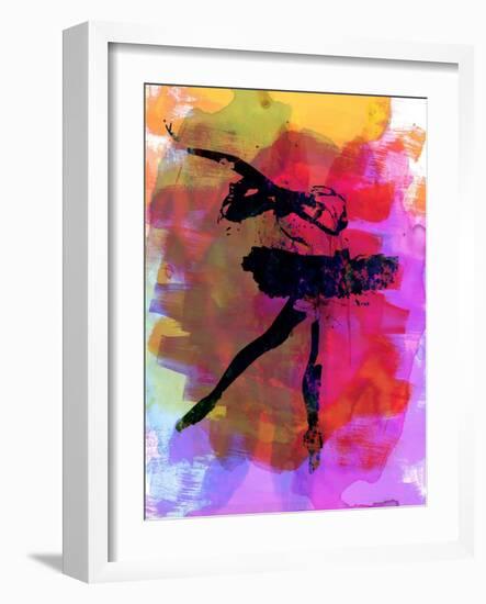 Black Ballerina Watercolor-Irina March-Framed Art Print