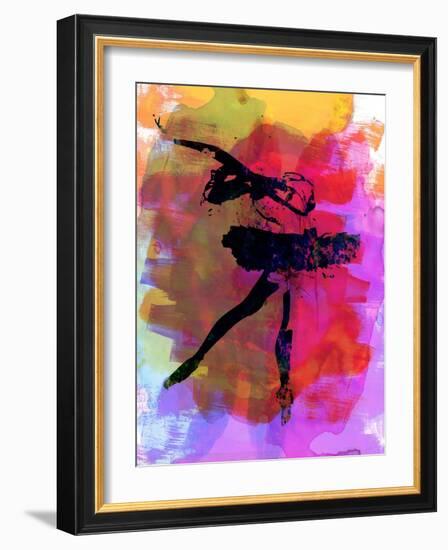 Black Ballerina Watercolor-Irina March-Framed Art Print
