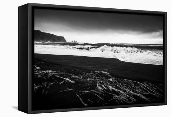 Black Beach-Philippe Sainte-Laudy-Framed Premier Image Canvas