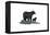 Black Bear and Cub - Icon-Lantern Press-Framed Stretched Canvas