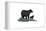 Black Bear and Cub - Icon-Lantern Press-Framed Stretched Canvas