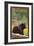 Black Bear in Forest - Wyoming-Lantern Press-Framed Art Print