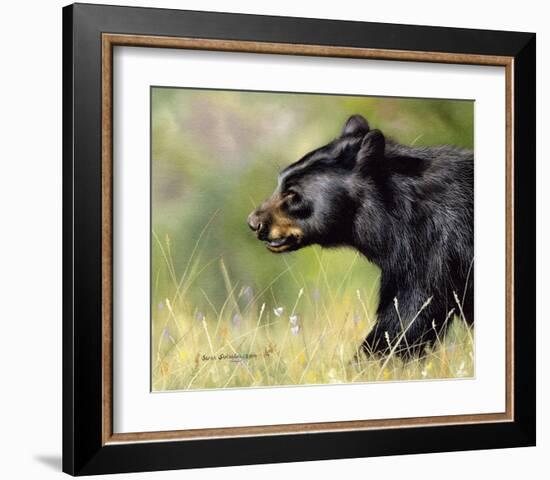 Black Bear Walking-Sarah Stribbling-Framed Giclee Print