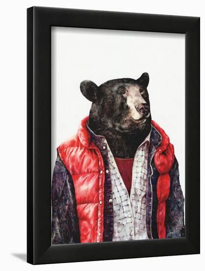 Black Bear-Animal Crew-Framed Art Print