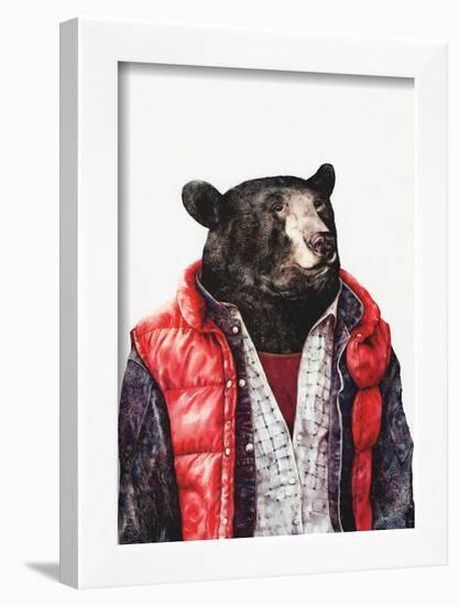 Black Bear-Animal Crew-Framed Art Print