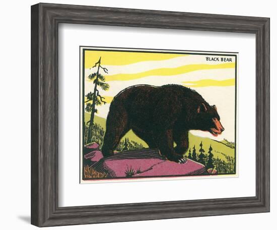 Black Bear-null-Framed Art Print