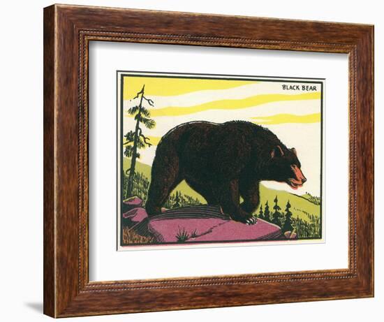 Black Bear-null-Framed Art Print