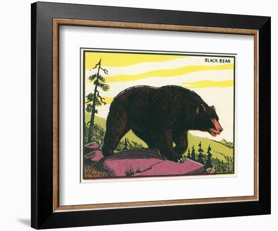 Black Bear-null-Framed Art Print