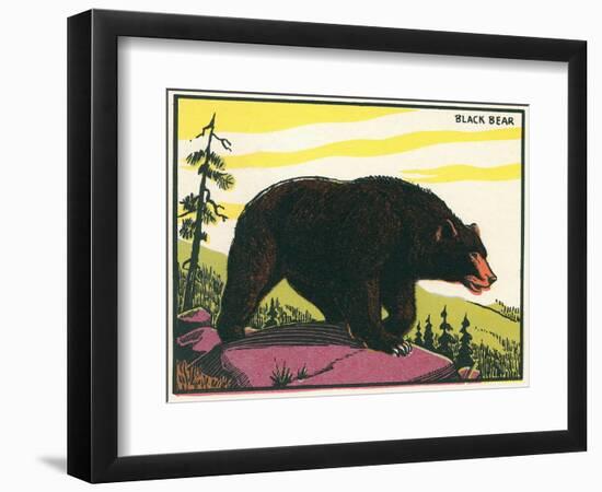 Black Bear-null-Framed Art Print