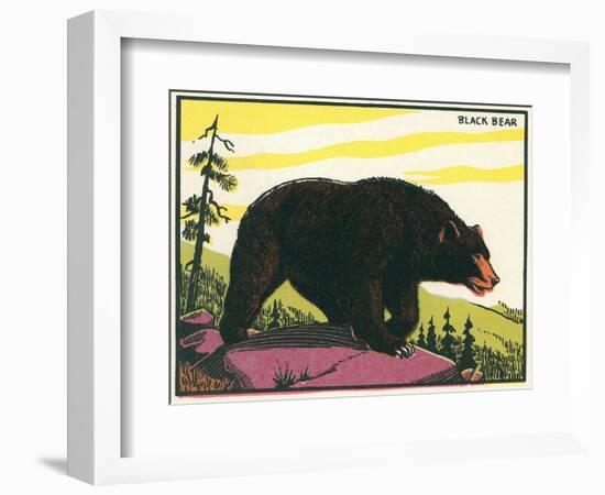 Black Bear-null-Framed Art Print