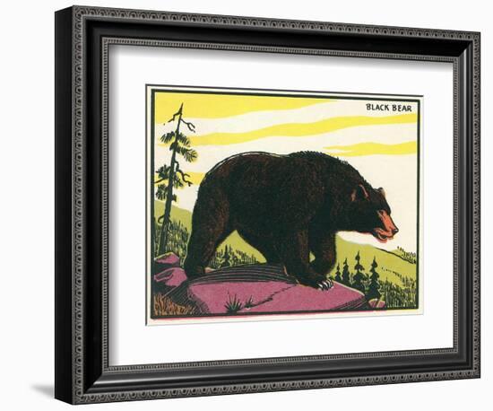 Black Bear-null-Framed Art Print