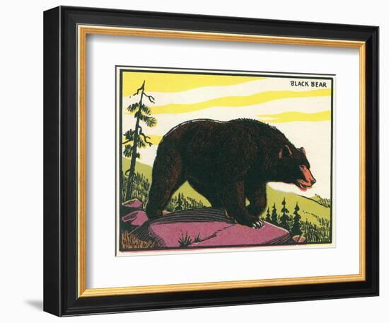 Black Bear-null-Framed Art Print