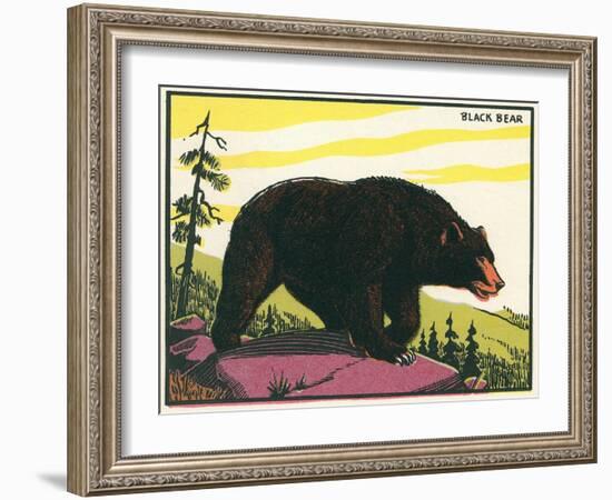 Black Bear-null-Framed Art Print