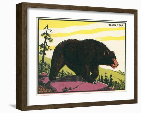 Black Bear-null-Framed Art Print