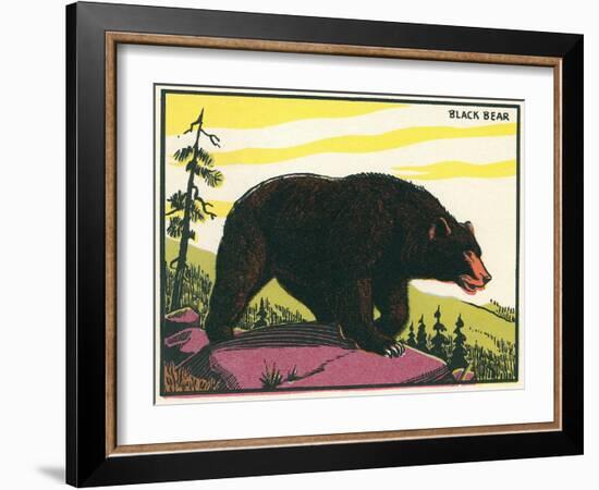 Black Bear-null-Framed Art Print